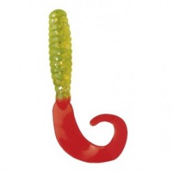 POCH.x50 CURLTAIL GRUB 4  CHARTREUSE/FIRE TAIL