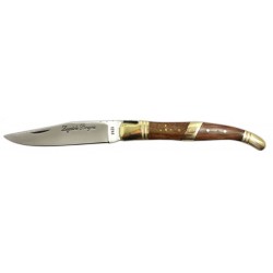 Laguiole bougna Couteau 12 cm avec bague - palissandre