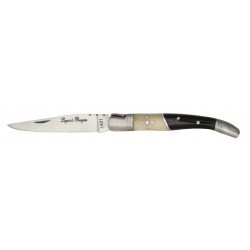 Couteau Laguiole 12 cm - corne noir/os