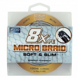 TRESSE  MICRO BRAID 8X - 6/100-4.5kg-10lbs MARRON - 150 m