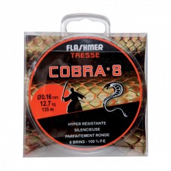 TRESSE Cobra 8  7/100 VERT FLUO - Blister de 135 m