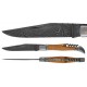 DAMAS - Couteau 12 cm avec tire bouchon - teck