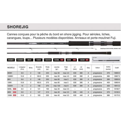 Canne TAILWALK SaltyShape Dash Shore Jig 106MH